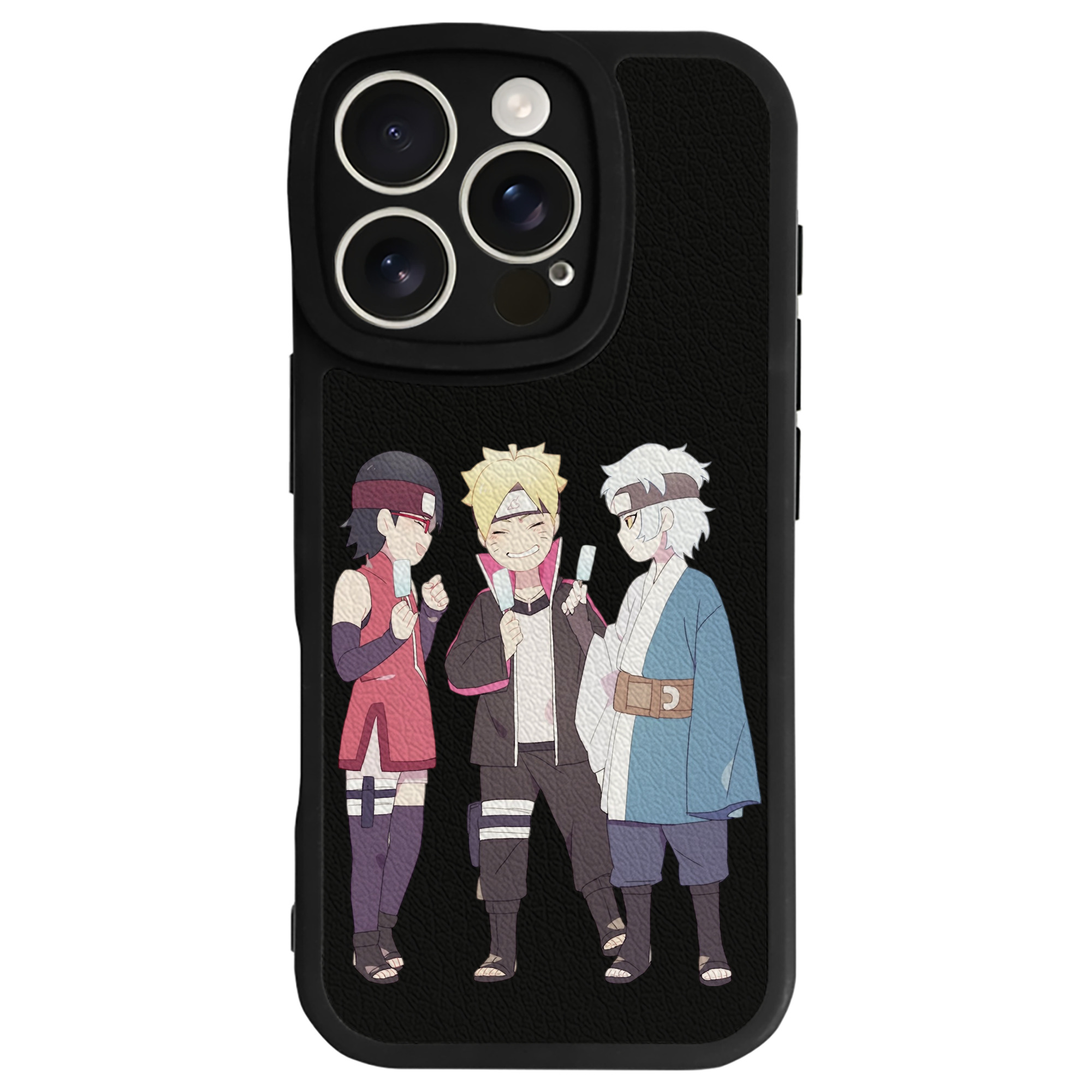 （画像用） NARUTO -ナルト- うちは サラダ Uchiha Sarada 【iPhone 16シリーズ対応】シリコンスマホケース（レザー調） 材質：シリコン